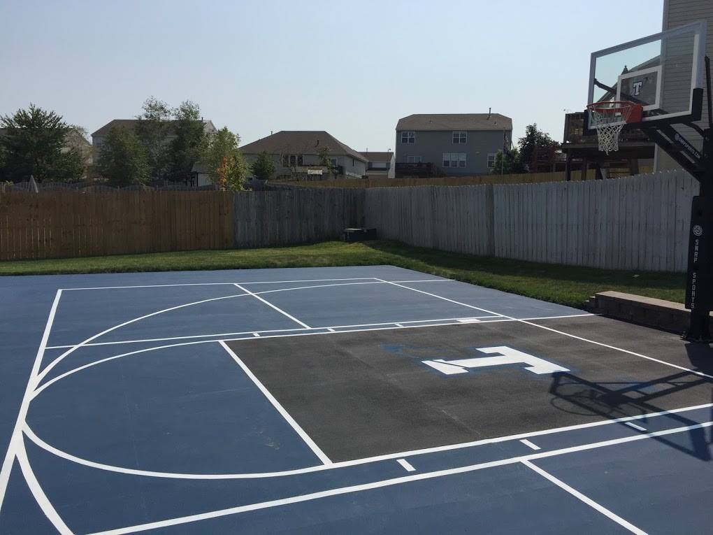 Backyard Multi Sport Court for Basketball and Other Sports Installation