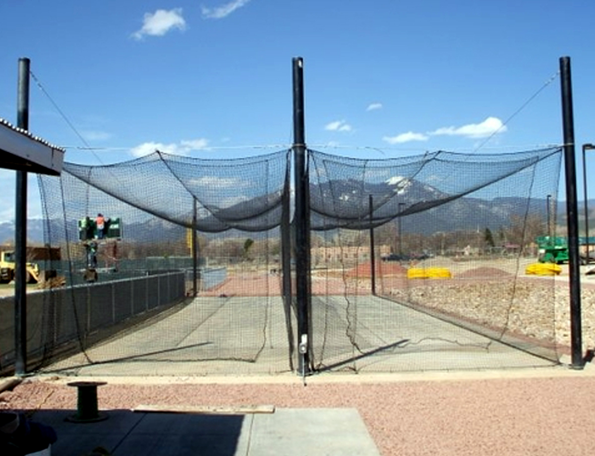 Pro Model - 70 Ft Long Outdoor Batting Cage Frame, Double-Lane 6 5/8 -  Practice Sports