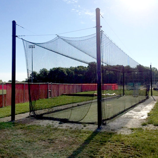 Pro Model - 70 ft Long Outdoor Batting Cage Frame, Single Lane 6 5/8