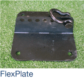 Batting Cage Anchor Plate with Multiple Attachement Points