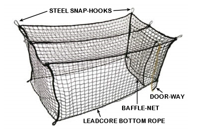 #60 Deluxe Nylon Batting Cage Net: 12'H x 14'W x 55'L - Practice Sports