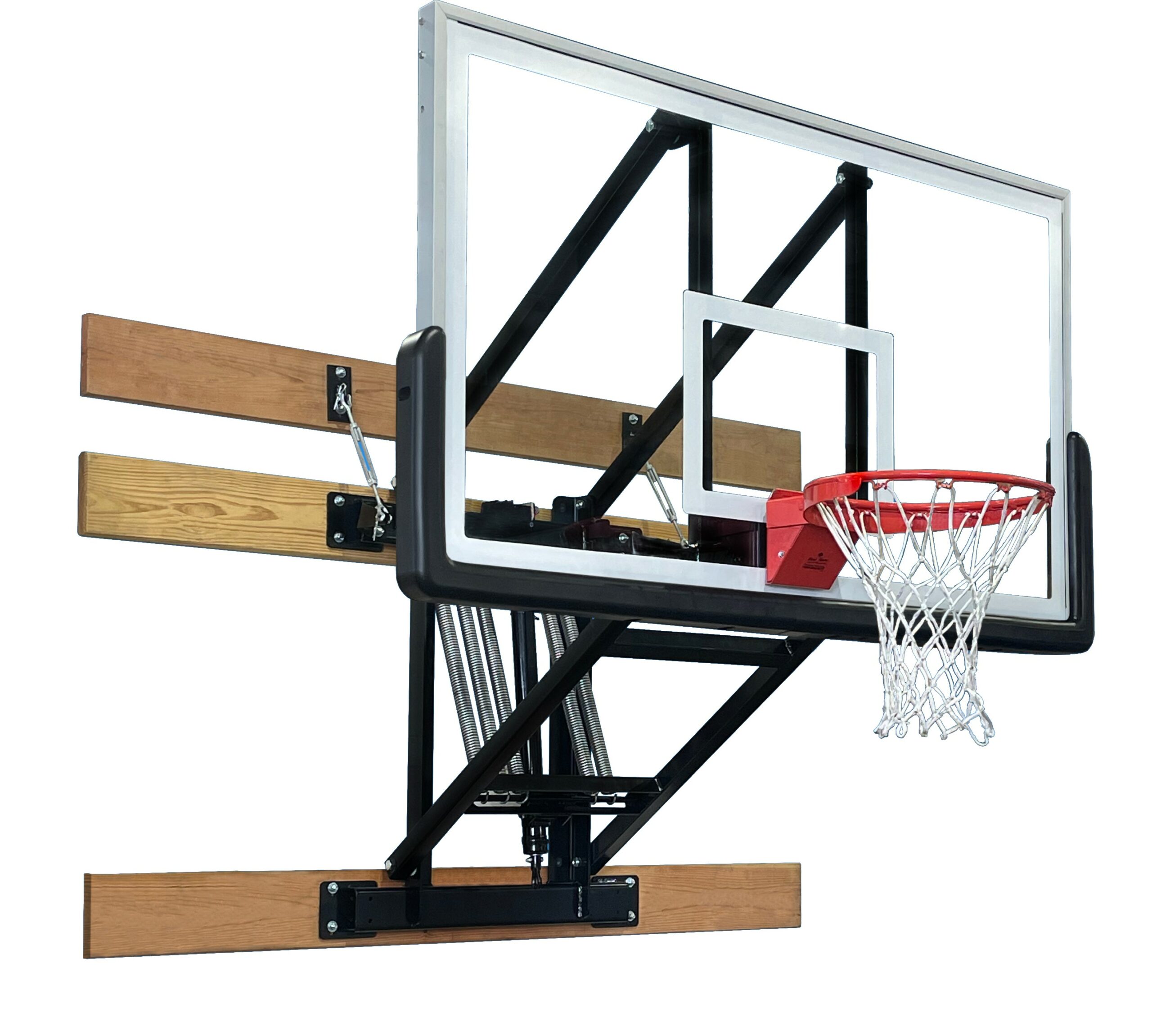 NBA 72 In-Ground Adjustable Basketball Hoop with Tempered Glass, Padded  Pole, Ball Return
