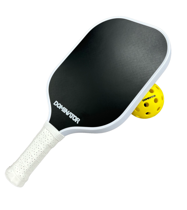 White Handled Pickleball Paddle and Ball