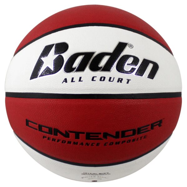 Contender-red, white, and black basketball