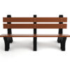 Brown 6ft Colonial Bench Front