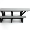 Gray 6ft ADA Park Place Table Side View
