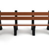 Brown 8ft Colonial Bench Front