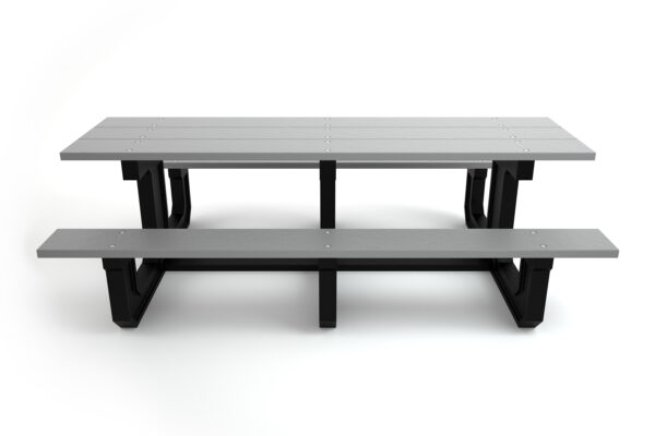 Gray 8ft Park Place Table Front View