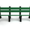 Green 8ft Colonial Bench Front