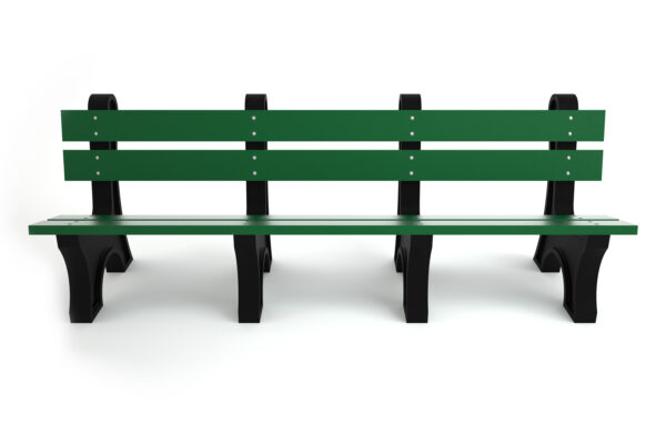 Green 8ft Colonial Bench Front