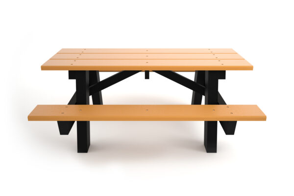 A Frame Table 6ft Cedar Side View