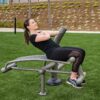 person using Outdoor Sit up/ Back Extension machine