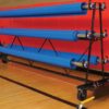 8 Roller Mobile Storage Rack System with covers